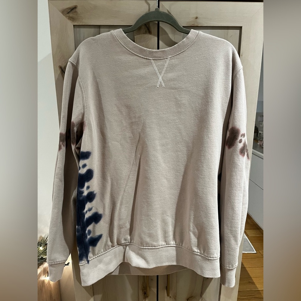 Cream tie dye crew neck, richer poorer brand